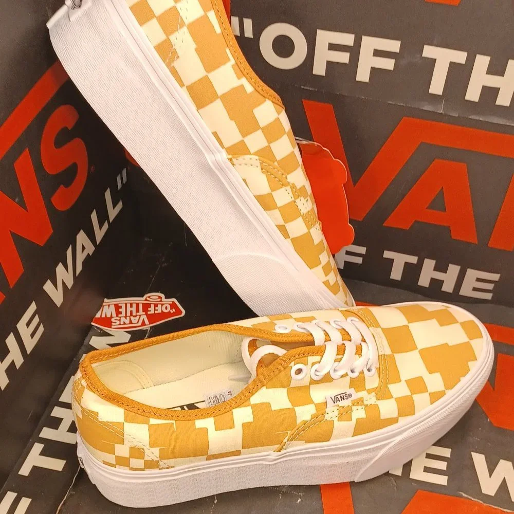 Vans Men's 7.5/Women's 9 Authentic Stacked Multi Checkered Sandstone VN0AKXXSST